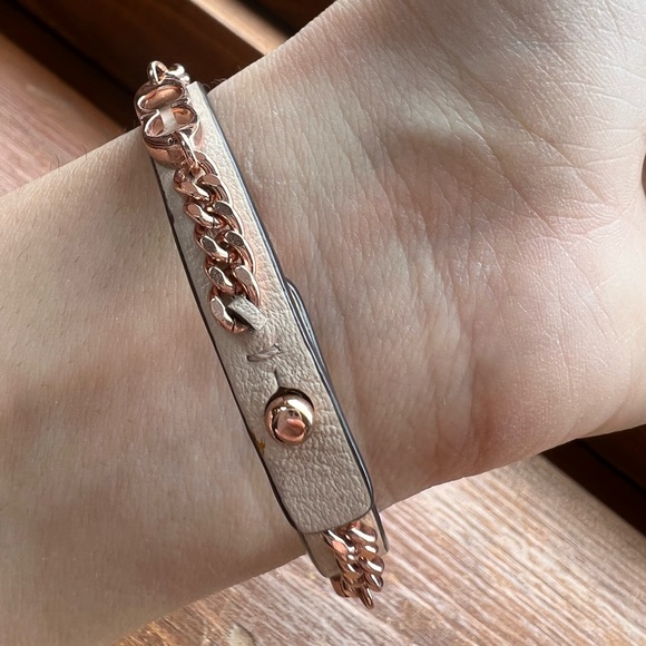 COACH chain link leather bracelet 🤎 - Picture 5 of 7